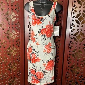 NWOT Floral bodycon sleeveless dress